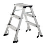 ALCO Alu-Trittleiter 3-stufig klappbar beidseitig begehbar ALCO Alu-Trittleiter 3-stufig klappbar beidseitig begehbar