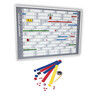 MAGNETOPLAN Trägertafel 865x620mm mit Jahresplaner-Folie 2027 und Zubehör-Set 1