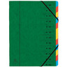 EXACOMPTA Ordnungsmappe A4 Manila-Karton 12 Fächer grün 54123E