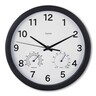 HAMA Wanduhr Malta Ø 25cm mit Thermo-/Hygrometer, schwarz