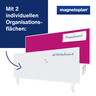 MAGNETOPLAN Tischtrennwand VarioPin 160x50cm Filz/Schreibtafel pink