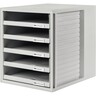 HAN Schubladenbox 1401-11 DIN A4 5Schubfächer PS lichtgrau/lichtgrau