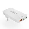 HAMA Schnellladegerät 2xUSB-C 1xUSB-A flach Mini PD 65W, weiß