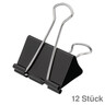 PRO/OFFICE Foldbackklammern 41x19mm schwarz, 12St/Pck