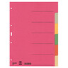 LEITZ Kartonregister 4358 A4 Blanko, 6 Blatt, farbig