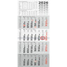 RIDO 4-Monatskalender 2026 300x650mm 7033420006 grau