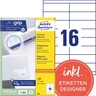 AVERY ZWECKFORM Etiketten 105x33,8mm A4 ILC ws, 1.600St/Pck
