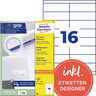 AVERY ZWECKFORM Etiketten 105x33,8mm A4 ILC ws, 1.600St/Pck