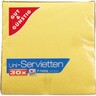 G&G Servietten 33x33cm 3-lagig gelb, 30St/Pck