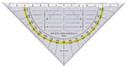 ARISTO Geometriedreieck, Facetten, Hypotenuse 25,0 cm, mit Griff
