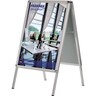 FRANKEN Kundenstopper Standard BSA1 64x115x79cm DIN A1 Aluminium silber