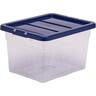 BANKERS BOX Plastik-Aufbewahrungsbox 22L. PP transp./Deckel dunkelblau