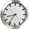 ALCO Wanduhr, rund, Aluminium, silber, 35cm