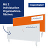 MAGNETOPLAN Tischtrennwand VarioPin 160x50cm Filz/Schreibtafel orange