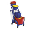 FILMOP Doppel-Putzwagen VEGA, 3 Eimer 4Ltr mit Halter