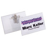 DURABLE Namensschild 815719 40x75mm Kombiklemme tr, 50St/Pck