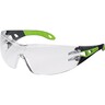 UVEX Schutzbrille pheos 9192225 HC/AF farblos schwarz/grün