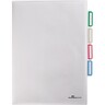 DURABLE Sichthülle A4 3 Fächer mit 3fach Teilung Taben PP tr, 5St/Pck