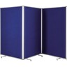 MAGNETOPLAN Präsentationswand 3tlg. klappb. 361x180x37cm Filz blau