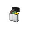 HAILO Abfalleimer Öko trio mit 3x9Ltr Einsatz, Farbe silber