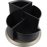 HELIT Multiköcher Silver H6220599 drehbar 4Fächer silber/schwarz