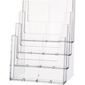 HELIT Prospekthalter H2352402 DIN A4 4Fächer PS glasklar