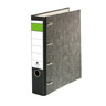 Doppelordner A4 70mm schwarz 2xMech A5 Pappe Wolkenmarmor