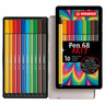 STABILO Fasermaler Pen Etui 6810-6 M 1mm Rundspitze sortiert, 10St/Pck