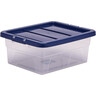 BANKERS BOX Plastik-Aufbewahrungsbox 15L. PP transp./Deckel dunkelblau