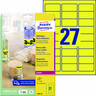 AVERY ZWECKFORM Etiketten A4 63,5x29,6mm, LC neongelb, 675St/Pck