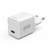 HAMA Schnellladegerät GaN USB-C Super-Mini-Charger PD 45W, weiß