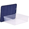 BANKERS BOX Plastik-Aufbewahrungsbox 12L. PP transp./Deckel dunkelblau