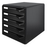 LEITZ Schubladenbox 52930095 5 Schubfächer PS schwarz