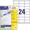 AVERY ZWECKFORM Etiketten 70x33,8mm A4 ILC ws 100Blatt, 2.400St/Pck