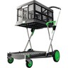 Klapptrolley Kunststoff/Aluminium grau/grün