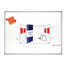 FRANKEN Schreibtafel 60x90cm PRO SC8202 emailliert weiß