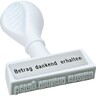 WEDO Textstempel 1937 BETRAG DANKEND ERHALTEN 45mm Kunststoff weiß