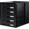 HAN Schubladenbox Systembox 1450-13DIN C4 5Schubfächer schwarz