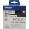 BROTHER Endlosetikettenrolle DK22251 62mmx15,24m Papier schwarz-rot auf weiß