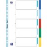 ELBA Register 57496WE divide blanko farbig Taben 5Bl Universalr