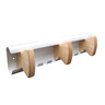 UNILUX Kleiderhaken Aurora 37,5x8,5cm 3 Kleiderhaken weiß/Buche