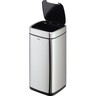 DURABLE Abfalleimer NO TOUCH Edelstahl, rechteckig, 21Ltr