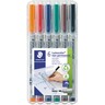 STAEDTLER Folienschreiber Lumocolor 315 WP6 1mm sortiert, 6St/Pck