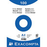 EXACOMPTA Karteikarte 10506E DIN A4 blanko weiß, 100St/Pck