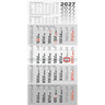 RIDO 4-Monatskalender 2027 300x650mm 7033420007 grau