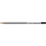 FABER-CASTELL Bleistift GRIP 2001 mit Radierer silbergrau 117200 HB