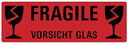 AVERY ZWECKFORM Etiketten Vorsicht Glas 3050 119x38mm rot, 10St/Pck