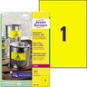 AVERY ZWECKFORM Etiketten 210x297mm A4 LC, wetterfest, gelb, 20Blatt, 20St/Pck
