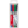 STABILO Folienschreiber OHPen 853/4 M 1mm sortiert, 4St/Pck