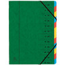 EXACOMPTA Ordnungsmappe A4 Manila-Karton 12 Fächer grün 54123E